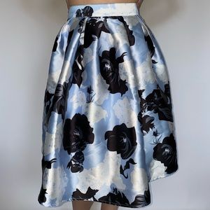 Floral Pleated Bubble Skirt